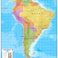 Politická nástěnná mapa Jižní Ameriky CE – 2. jakost

