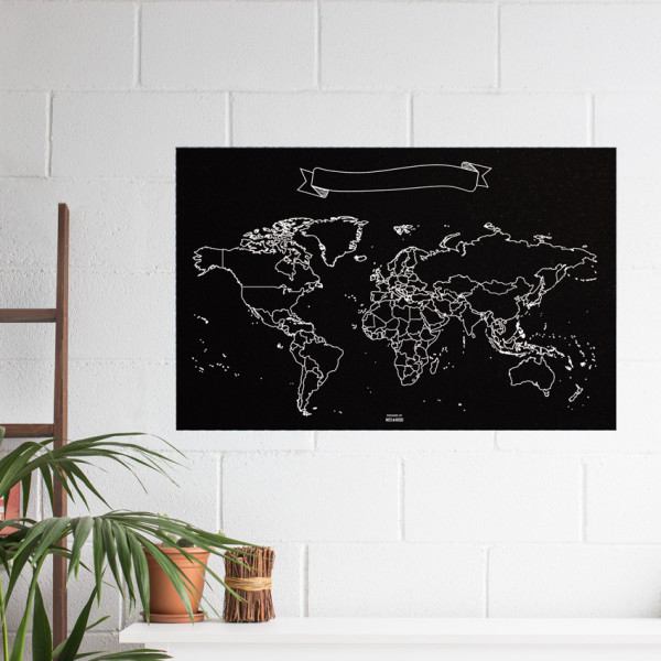 Samolepicí tabule s mapou světa – 2.jakost