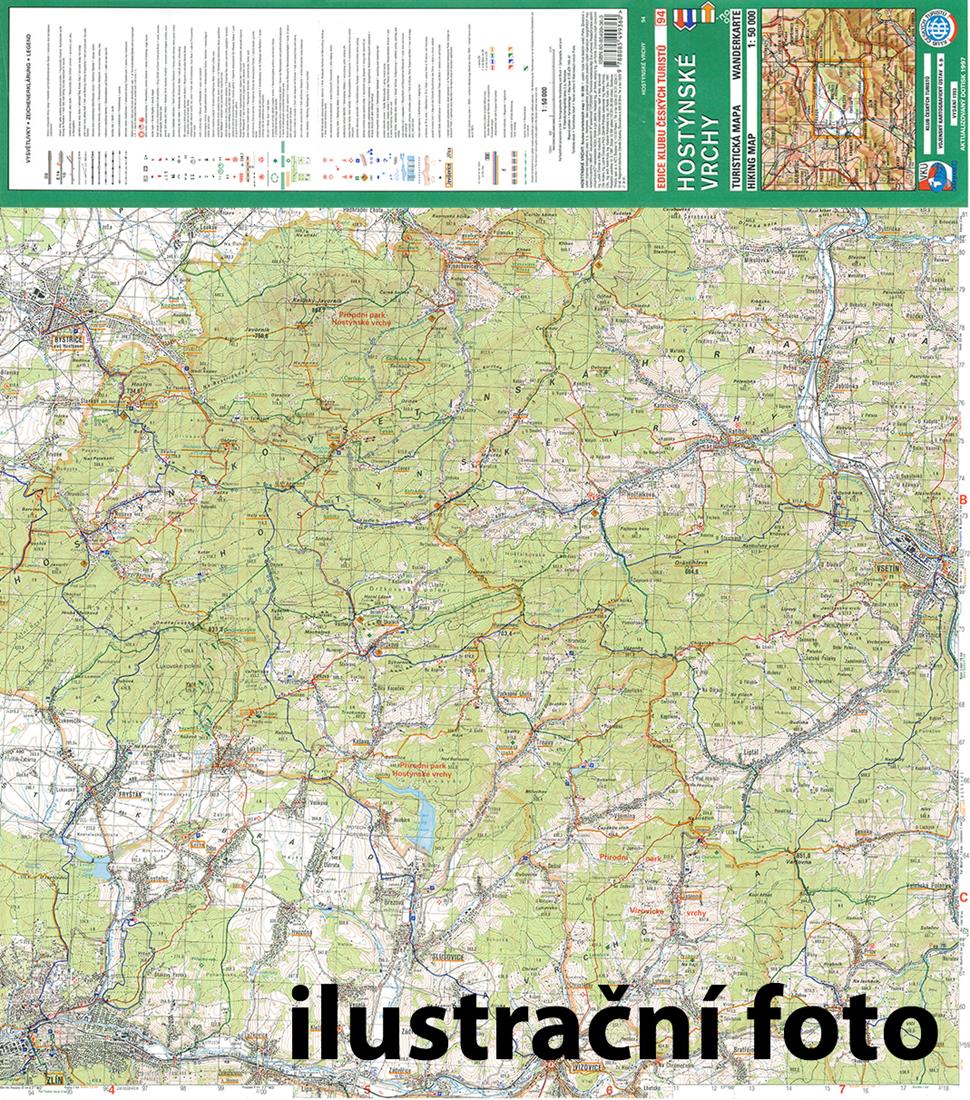 Nástěnná mapa Broumovsko, Góry Kamienne a Stolowe - turistická (26)