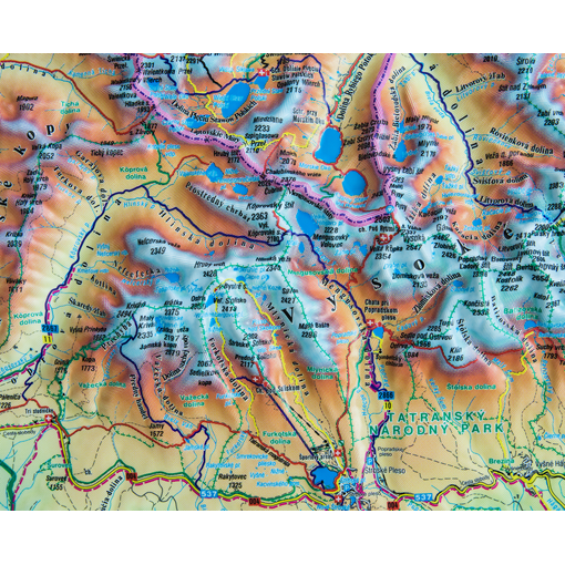 Plastická mapa Tatry