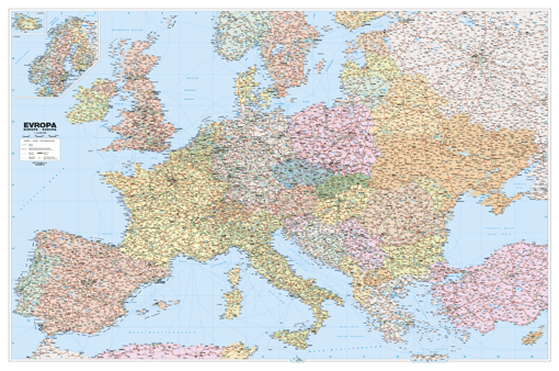 Podložka na stůl – mapa Evropa silniční (PF)
