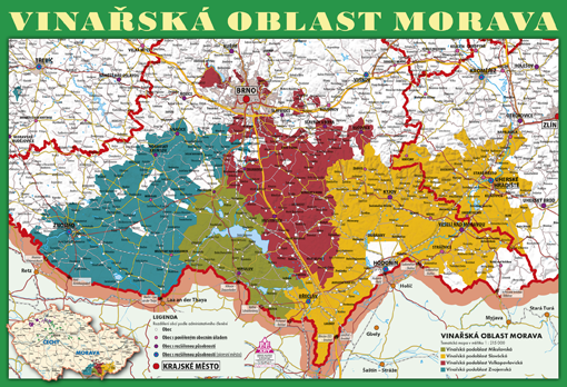 Podložka na stůl – Vinařská oblast Morava (PF)
