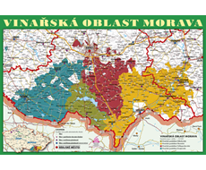 Stolní mapa Vinařská oblast Morava