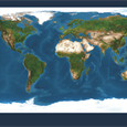 Satelitní nástěnná mapa světa oboustranná