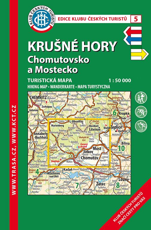 Skládaná mapa Krušné hory Chomutovsko a Mostecko - turistická (05)