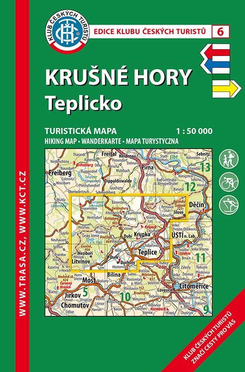 Skládaná mapa Krušné hory Teplicko - turistická (06)