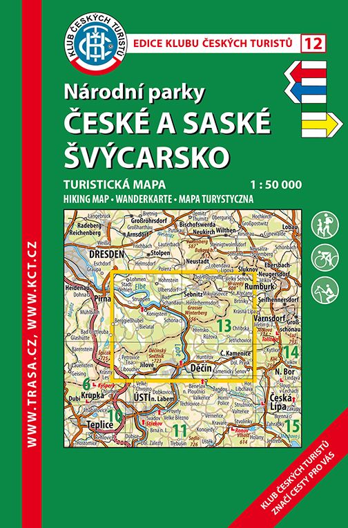 Skládaná mapa Národní parky České a Saské Švýcarsko - turistická (12)