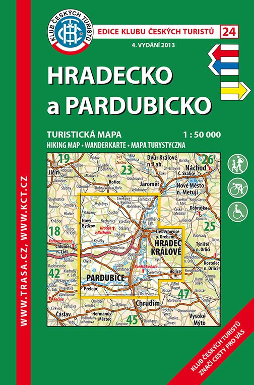 Skládaná mapa Hradecko a Pardubicko - turistická (24)