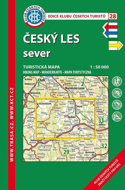 Skládaná mapa Český les - sever - turistická (28)