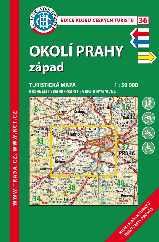 Skládaná mapa Okolí Prahy – západ - turistická (36)
