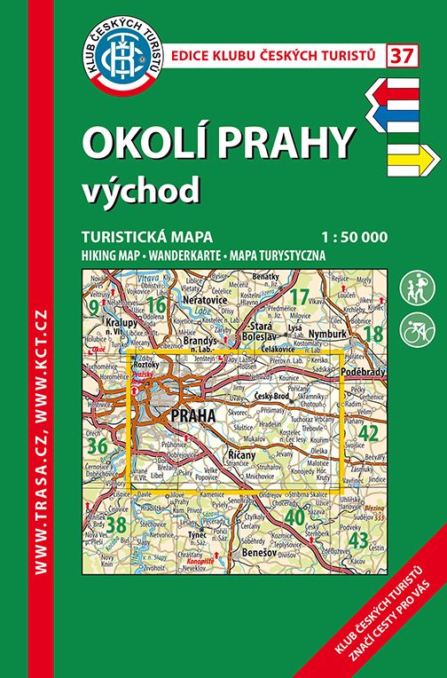 Skládaná mapa Okolí Prahy – východ - turistická (37)