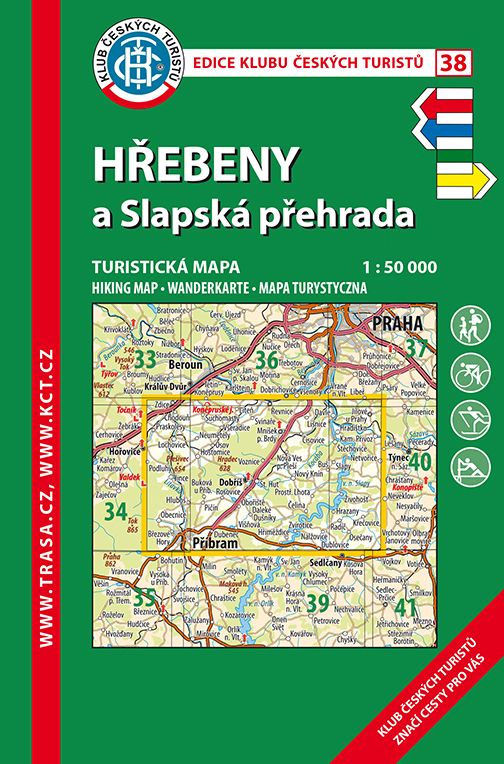 Skládaná mapa Hřebeny a Slapská přehrada - turistická (38)