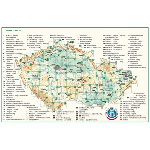 Skládaná mapa Hřebeny a Slapská přehrada - turistická (38)