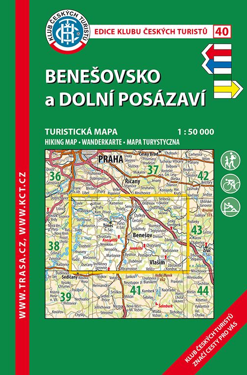 Skládaná mapa Benešovsko a dolní Posázaví - turistická (40)