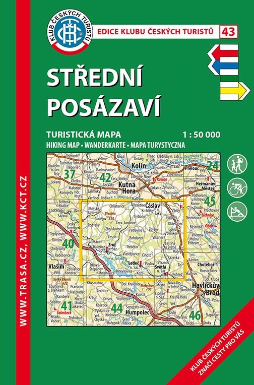 Skládaná mapa Střední Posázaví - turistická (43)