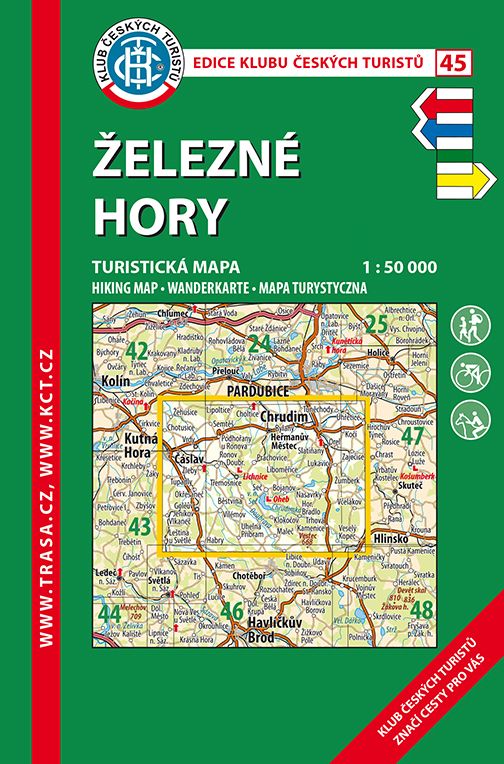 Skládaná mapa Železné hory - turistická (45)