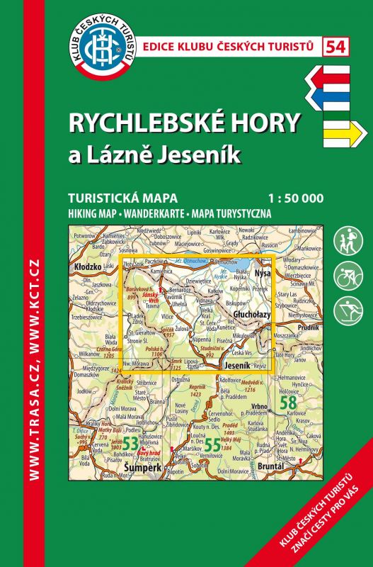 Skládaná mapa Rychlebsko hory a Lázně Jeseník - turistická (54)