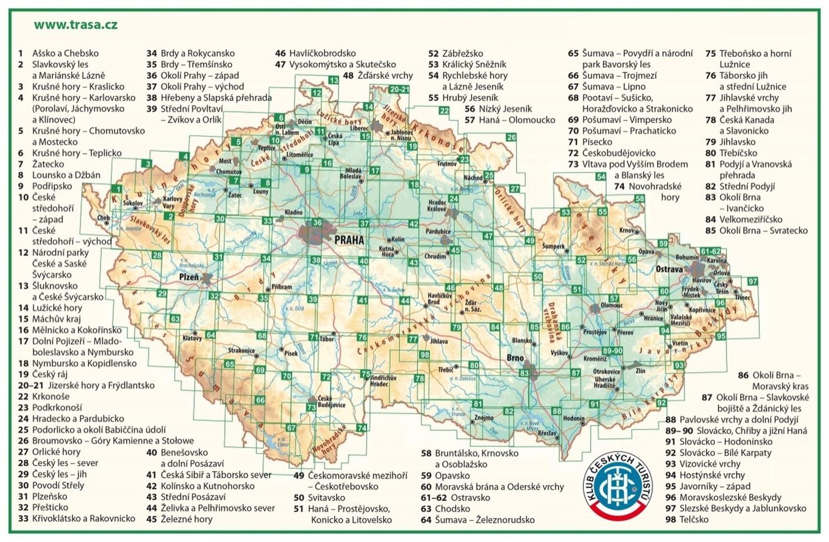 Skládaná mapa Hrubý Jeseník - turistická (55) | nastennemapy.cz