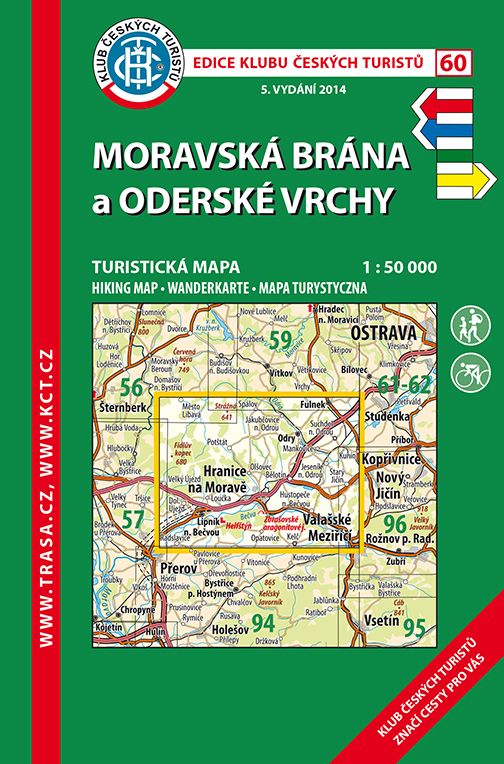 Skládaná mapa Moravská brána a Oderské vrchy - turistická (60)