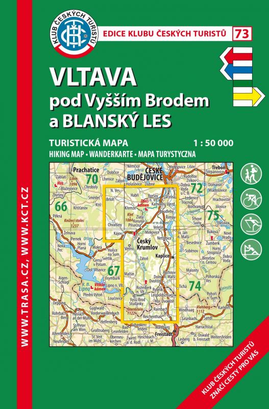 Skládaná mapa Vltava pod Vyšším Brodem a Blanský les - turistická (73)