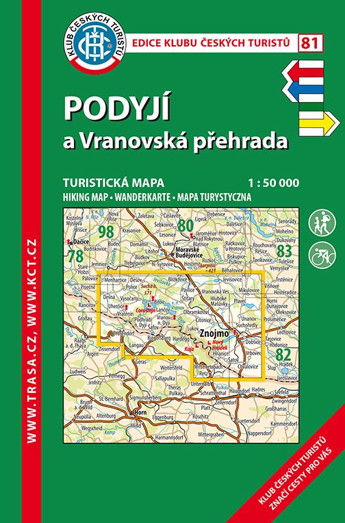 Skládaná mapa Podyjí - Vranovská přehrada - turistická (81)