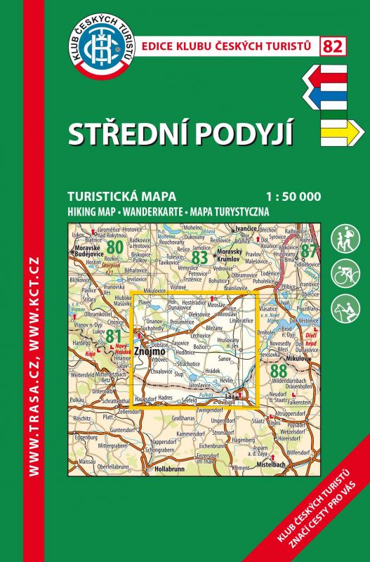 Skládaná mapa Střední Podyjí - turistická (82)