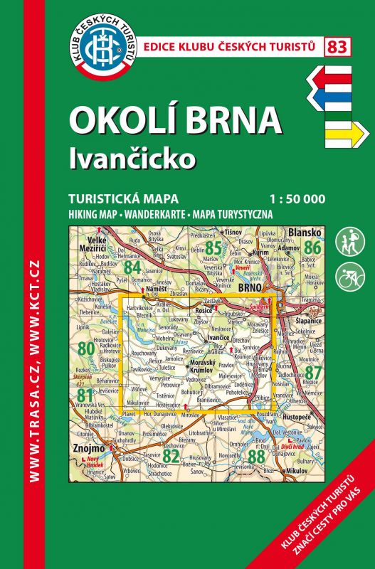 Skládaná mapa Okolí Brna – Ivančicko - turistická (83)