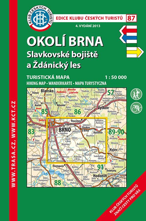 Skládaná mapa Okolí Brna - Slavkovské bojiště a Ždánický les - turistická (87)