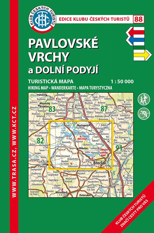 Skládaná mapa Pavlovské vrchy a dolní Podyjí - turistická (88)