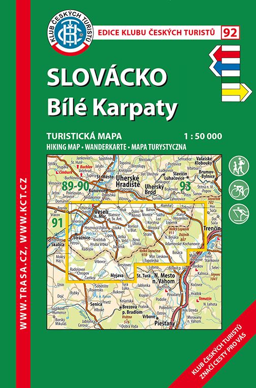 Skládaná mapa Slovácko - Bílé Karpaty - turistická (92)