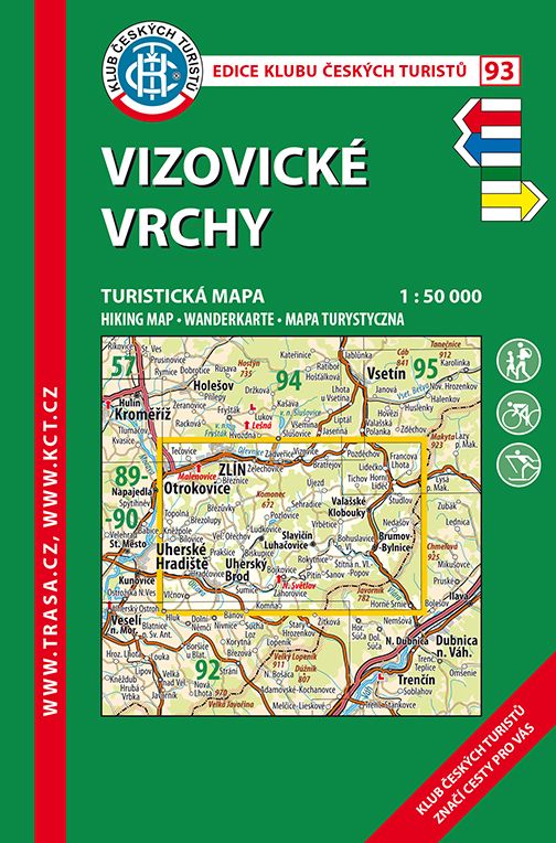 Skládaná mapa Vizovické vrchy - turistická (93)