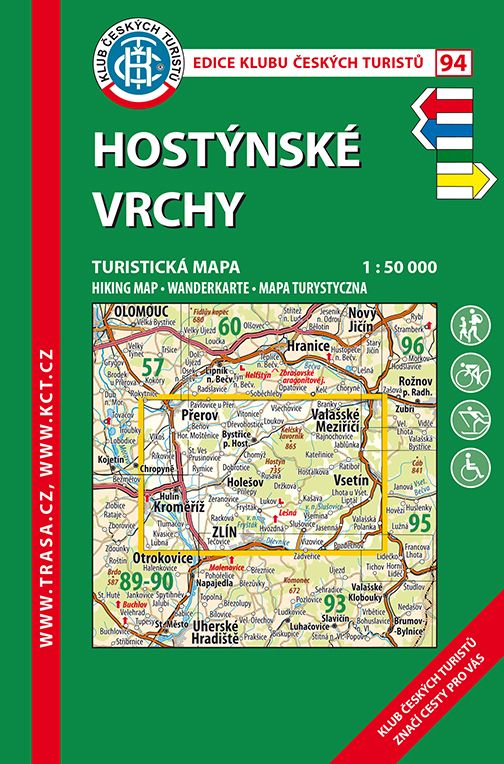 Skládaná mapa Hostýnské vrchy - turistická (94)