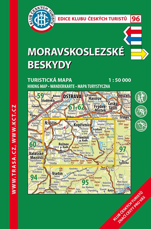 Skládaná mapa Moravskoslezské Beskydy - turistická (96)