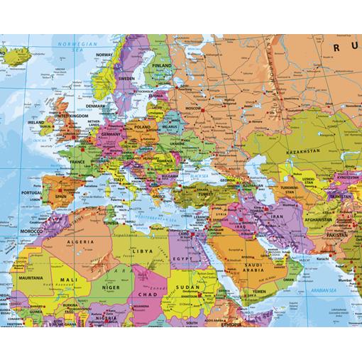 Podložka na stůl – mapa Svět politický s vlajkami (PF)