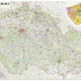 Silniční nástěnná mapa ČR PF250 - 2. jakost