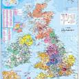 Spediční nástěnná mapa PSČ Britské ostrovy