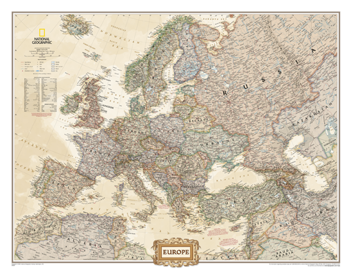 Politická nástěnná mapa Evropy NG5419 - 2.jakost