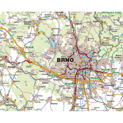 Nástěnná mapa Brno - 2.jakost