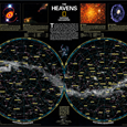 Nástěnná mapa hvězdné oblohy The Heavens - 2.jakost