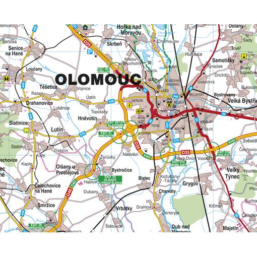 Nástěnná mapa Olomoucký kraj (PF)