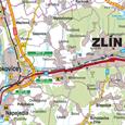 Nástěnná mapa Zlínský kraj PF100