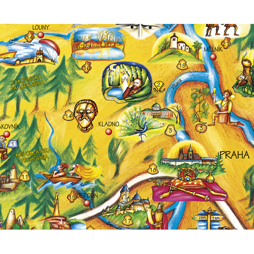 Dětská nástěnná mapa ČR malá