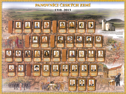 Poster Panovníci Českých zemí 1310-2013