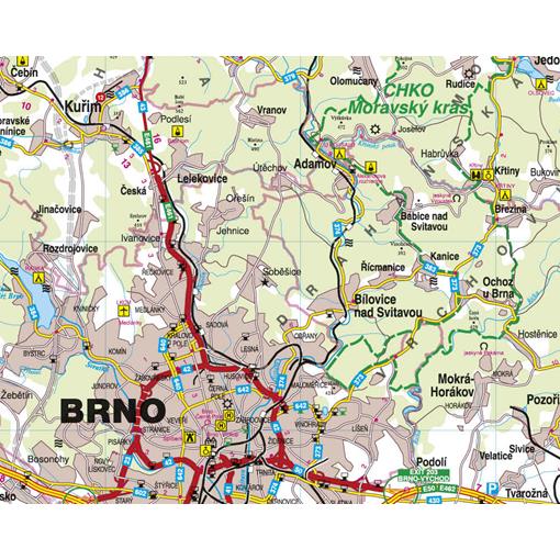 Nástěnná mapa Jihomoravský kraj PF130

