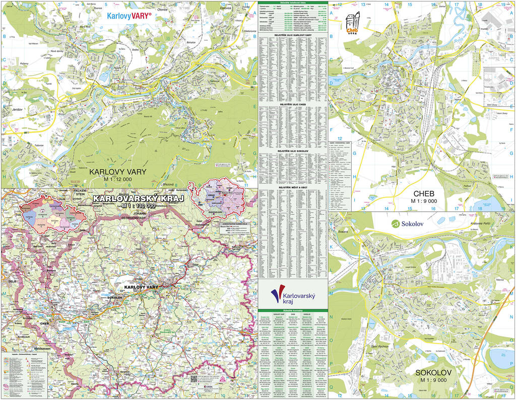 Nástěnná mapa Karlovarský kraj PF130