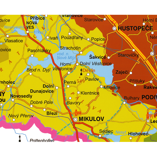 Vinařská nástěnná mapa Moravy - 2.jakost
