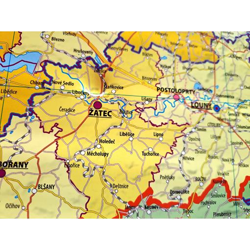 Administrativní nástěnná mapa krajů ČR PF320 – 2. jakost