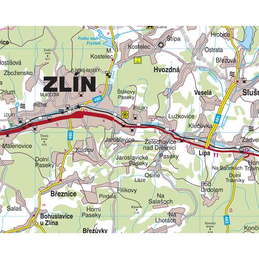 Nástěnná mapa Zlínský kraj (PF)