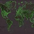 Nástěnná mapa světa fosforeskující ve tmě – 2. jakost