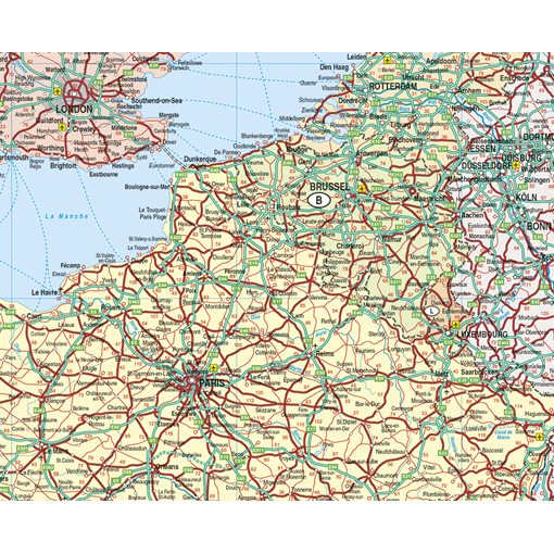 Silniční nástěnná mapa Evropy PF3600 - 2. jakost